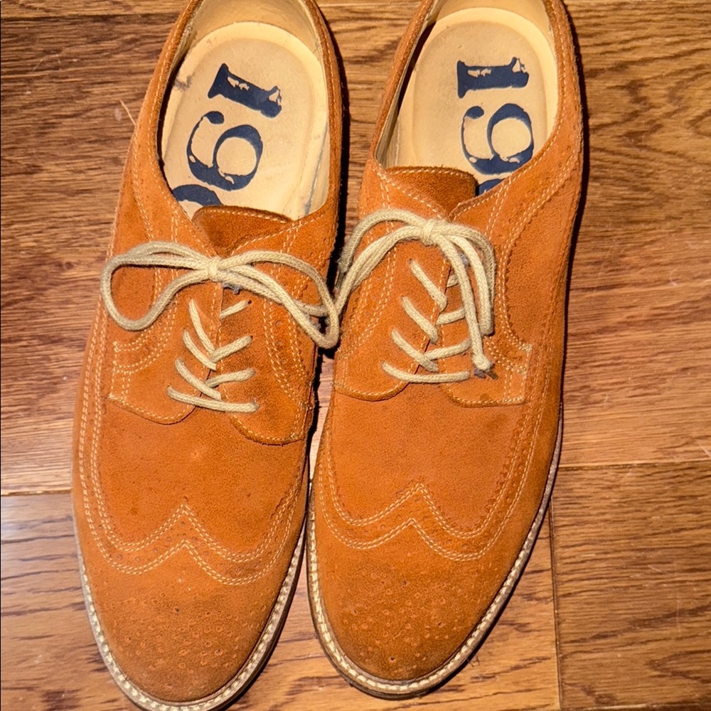 Men's Tan Suede Oxford Shoes